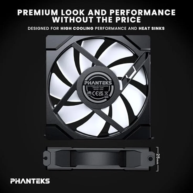 Phanteks M25 Gen2 PC Lüfter 120mm RGB 3er-Pack Schwarz | PWM Lüfter - hoher Airflow - Vibrationsarm - Leise – Bild 4