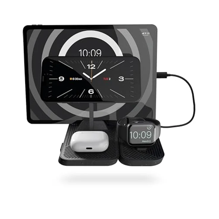 ZENS ZEAPMO3/00 kabelloses Ladegerät 4-in-1 Modular mit Funktion, MagSafe-Modul, 15W iPhone Ladefunktion, 30W USB-C Port, 5W AirPods Ladefläche, Apple Watch Erweiterung, 65W Netzteil, recyceltes Plastik, Qi-zertifiziert – Bild 5