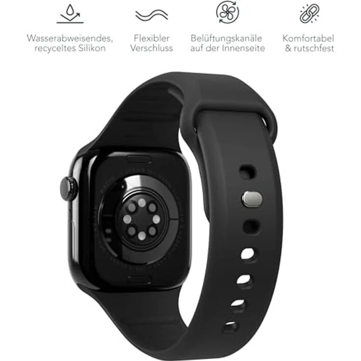 Vonmählen Classic Band 2 Armband für Apple Watch 38 / 40 / 41 mm, Schwarz, versandkostenfrei – Bild 3