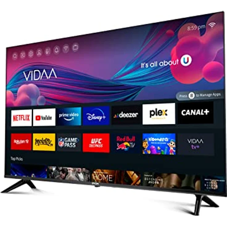 DYON Smart 55 VX 139 cm (55 Zoll) 4K UHD Fernseher, Prime Video, Netflix, YouTube, DAZN, Disney+ – Bild 3