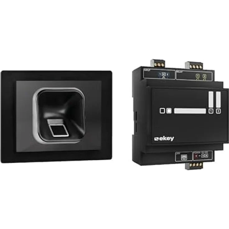 EKEY 204715 sLine Fingerprintset, Biometrische Zutrittslösung für Busch-Welcome® mit integriertem Fingerprint und Controller REG, schwarz – Bild 3