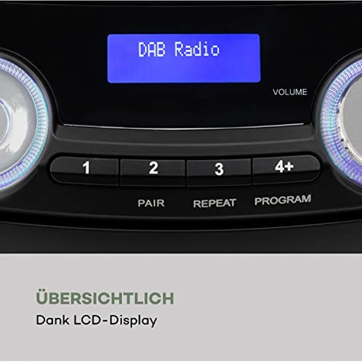 Roadie 2K Boombox CD-Player Kassettenradio DAB-DAB+ UKW Bluetooth schwarz – Bild 6