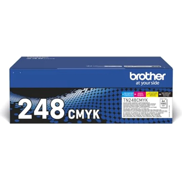 Brother TN-248VAL Tonerkartuschen Value Pack Cyan/Magenta/Gelb/Schwarz, Druckt bis zu 1.000 Seiten, Originalpatrone, kein Abfall