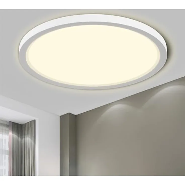 LQWELL® Deckenleuchte LED Deckenlampe, IP44 Wasserfest Badlampe Rund Flach 18W 4000K 1600LM Modern Schlicht Lampe Dünn für Wohnzimmer Badezimmer Schlafzimmer Küche Balkon Keller Büro in Weiß - Preisvergleich