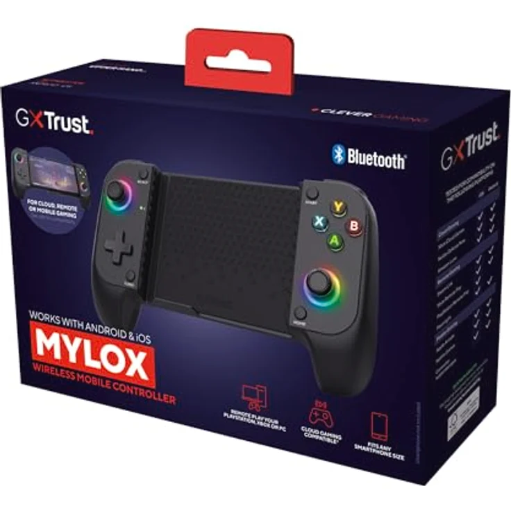 Trust GXT735 Mylox Wireless Mobile Controller, Bluetooth 5.0 für Android und iOS, mit RGB-LED-Tasten und 12 Stunden Akkulaufzeit, Schwarz – Bild 13