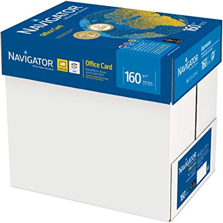 NAVIGATOR Office Card Kopierpapier 160g/m² A4, weiß, Karton zu 1.250 Blatt (5x250 Blatt) - Farbdokumente für echte Farben und lebendige Bilder – Bild 1