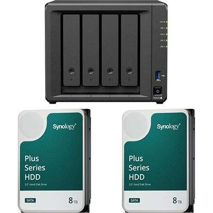 Synology DS425+ DiskStation, NAS mit 16 TB (2x 8 TB) 3.5" SATA 6Gb/s Festplatte