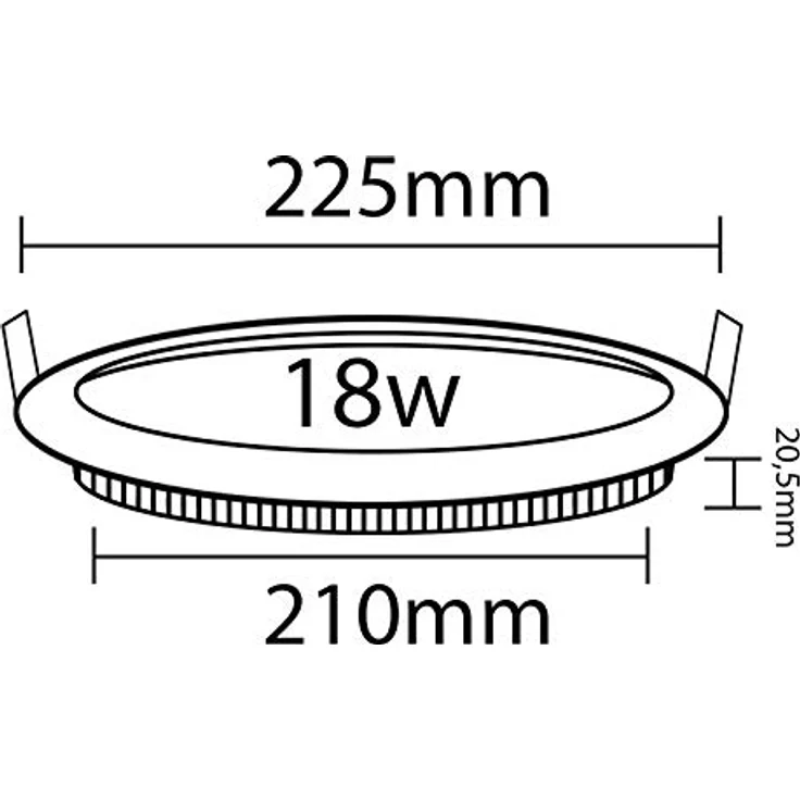 ENERGMiX 18 Watt LED Panel Ultra Slim Einbauleuchte Deckenleuchte Deckenlampe Rund Ø 225mm Warmweiß - Energieeinsparung bis zu 80% – Bild 5