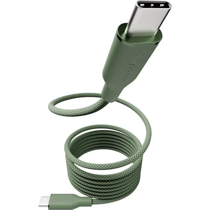 empower by PanzerGlass Magnetic 240W USB-C zu USB-C Kabel | USB 2.0 | 1.5M | Sage