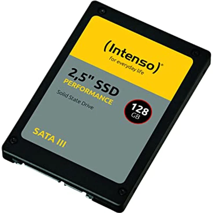 Intenso Interne 2,5" SSD SATA III Performance, 128 GB, 550 MB/Sekunden, Schwarz – Bild 1