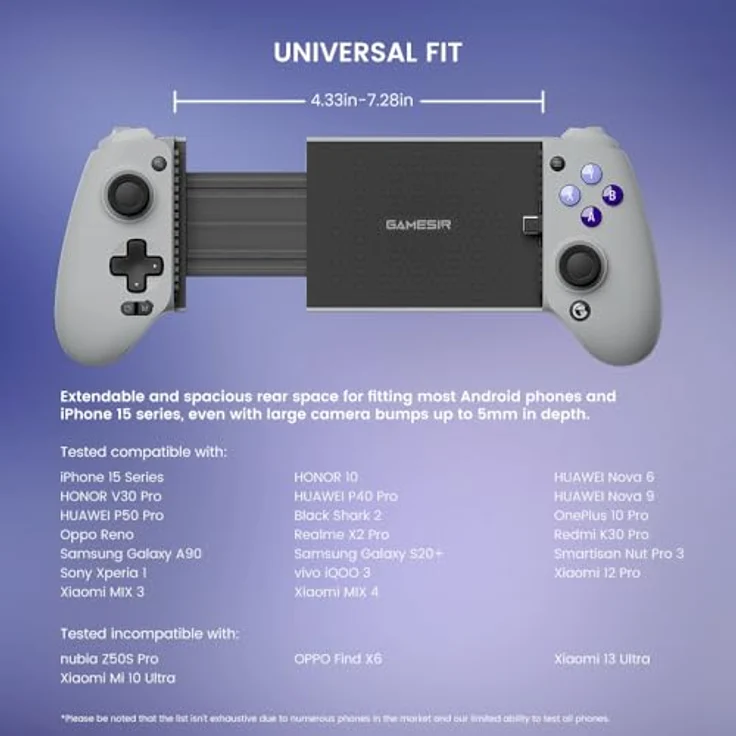 GameSir G8 Galileo Mobile Gaming Controller für Android und iPhone 15 Serie (USB-C) - Hall-Effekt-Joysticks & Trigger, 3,5-mm-Audiobuchse - Spielen Sie Xbox, PlayStation und Diablo Immortal – Bild 3