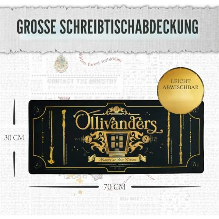 Thumbs Up Gaming Mauspad Harry Potter, Schreibtischunterlage mit Magical Locations, 70 x 30 cm, Olivanders – Bild 3