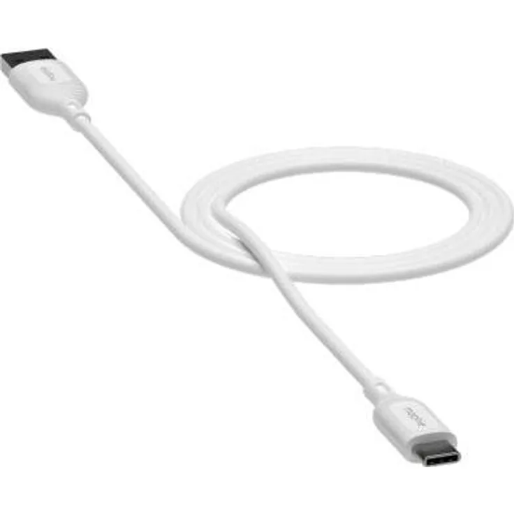 Mophie Charge Essentials USB-A - USB-C Kabel, 1 m, weiß, strapazierfähig mit Enduraflex™-Material, 15 W Schnellladung