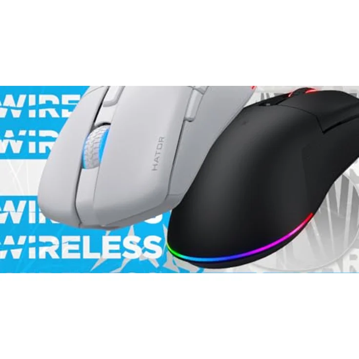 Hator Pulsar 3 Wireless (Kabellos), Maus, Schwarz – Bild 9