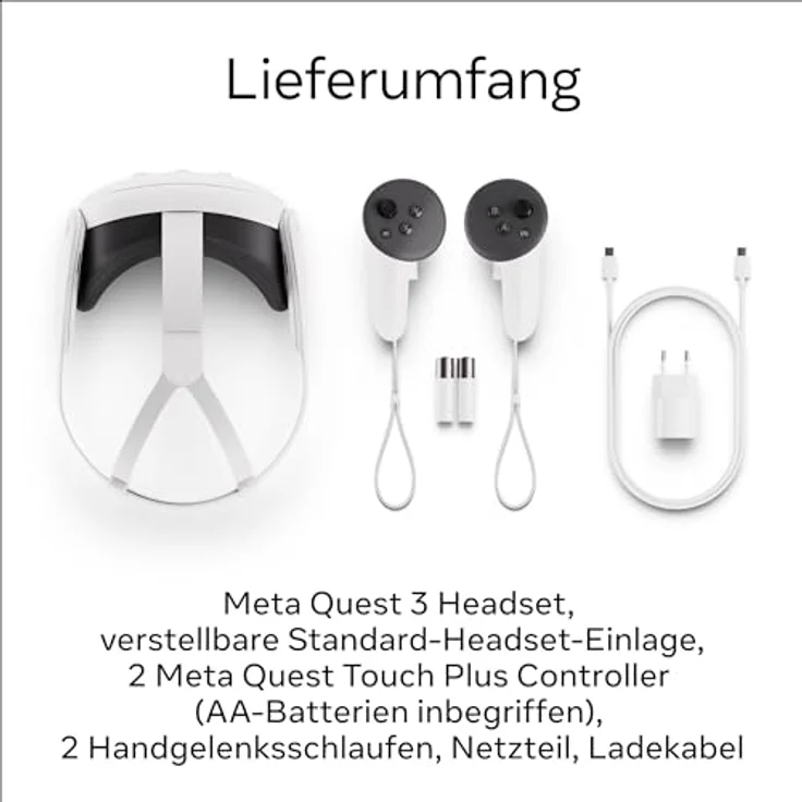 Meta Quest 3 512 GB – Mixed Reality-Brille mit 110° Sichtfeld, LC-Display, PC-kompatibel, integrierte Kamera & Lautsprecher – Bild 3