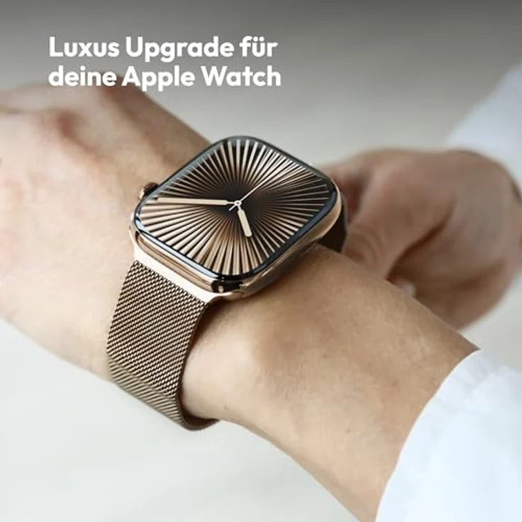 Vonmählen Milanese Loop 2 für Apple Watch 40/41/42 mm, Edelstahl Uhrenarmband in Sunset Gold mit hochwertiger Verarbeitung – Bild 5