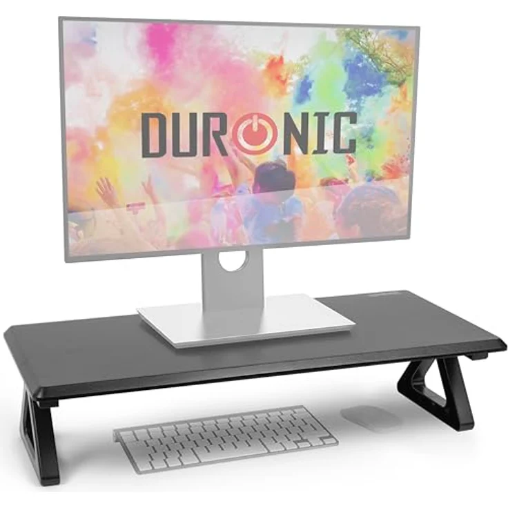 Duronic DM06-1 BK, Ergonomischer Monitorständer für Schreibtisch, max. 10 kg, 62 x 30 cm, stabil und modern – Bild 1