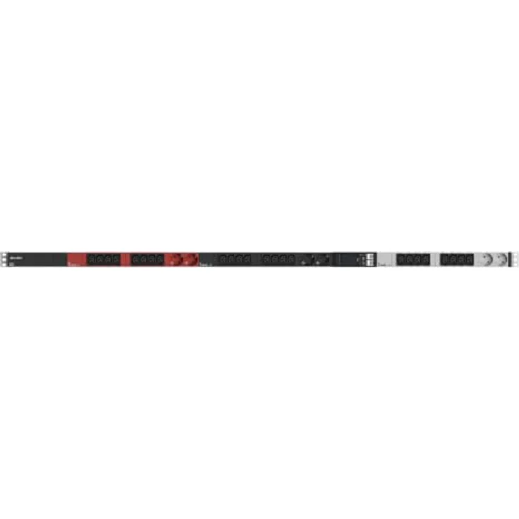 Bachmann BN ESSENTIAL Metered 24xC13 Steckdosenleiste mit Stromzähler, 6xCEE7/3, 3 m Kabellänge, integrierter Webserver, rot – Bild 2