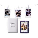 INSTAX Mini LINK2, Fotodrucker Bundle in Clay White, direkter Druck von Smartphone und sozialen Medien, inkl. Album und Lichterkette