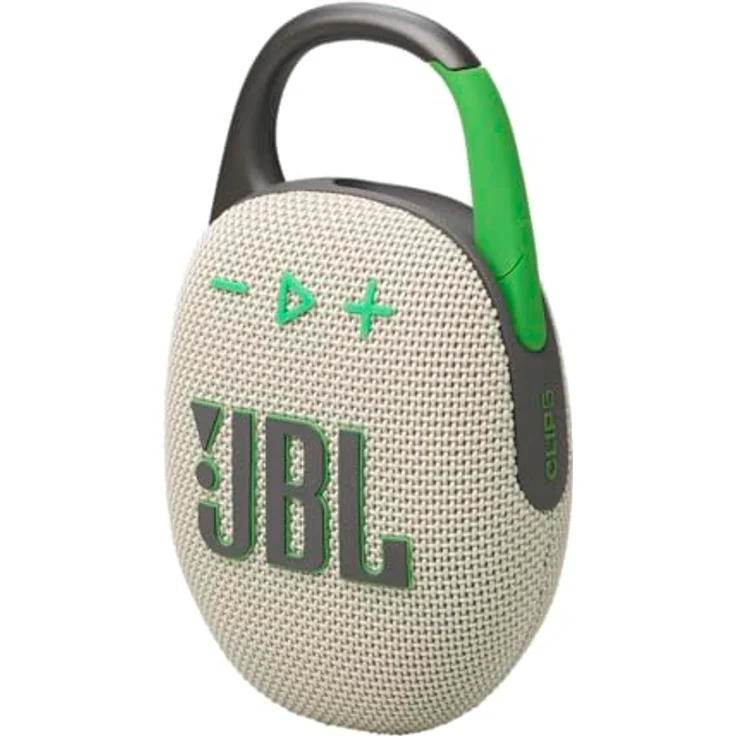 JBL Clip5, Bluetooth Lautsprecher, IP67 wasserdicht, 12 Stunden Wiedergabezeit, Sand Beige – Bild 2