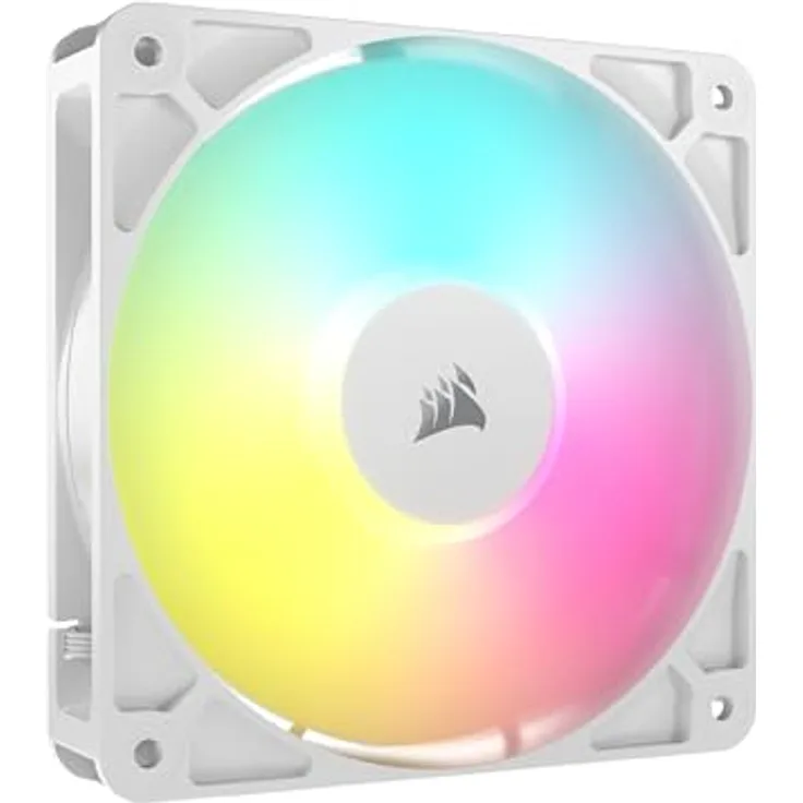 Corsair RS120 ARGB 120mm PWM-Lüfter - Daisy-Chain-Verbindung - Geräuscharm - Magnetisches Dome-Lager - Weiß