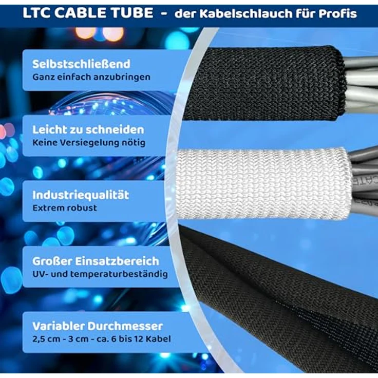 Label-the-cable Tube LTC 5120 Kabelschlauch 2 Meter wei  - Preisvergleich – Bild 2