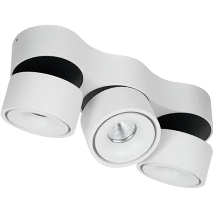 Arcchio LED Deckenleuchte 'Rotari' (Modern) in Weiß aus Aluminium für Wohnzimmer & Esszimmer (3 flammig) - Energiesparende LED-Deckenlampe von Arcchio – Bild 1