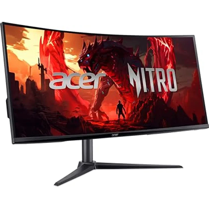 Acer Nitro XZ340CUJ0, 34 Zoll UWQHD Curved Gaming Monitor, 120Hz DP, 100Hz HDMI, 5ms Reaktionszeit, höhenverstellbar, AdaptiveSync – Bild 2