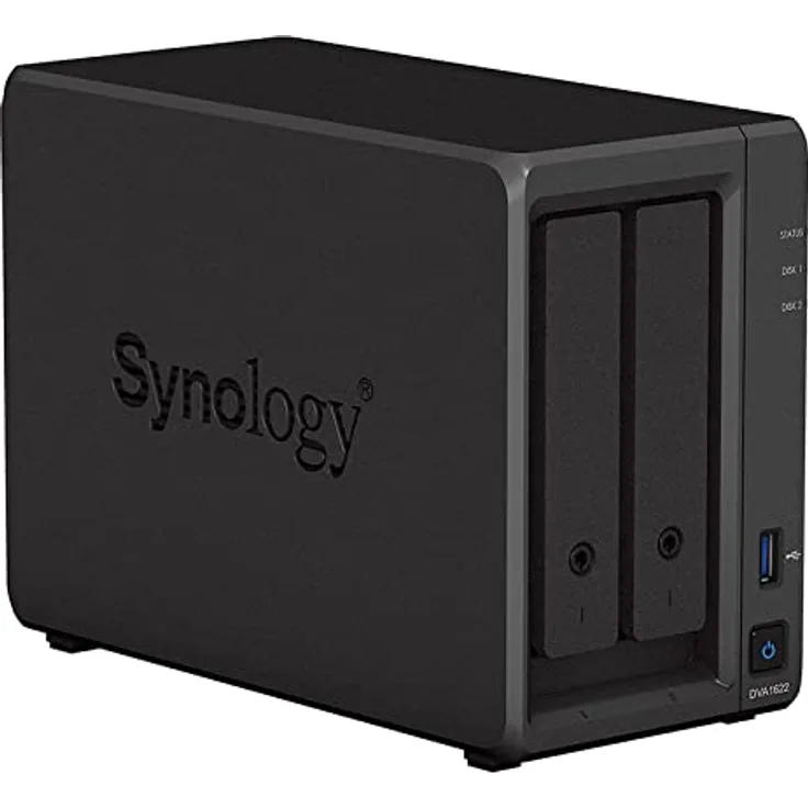 Synology DVA1622, Deep Learning NVR mit 2 Bays, zentrale Videoaufnahme und Verwaltung, hohe Systemredundanz