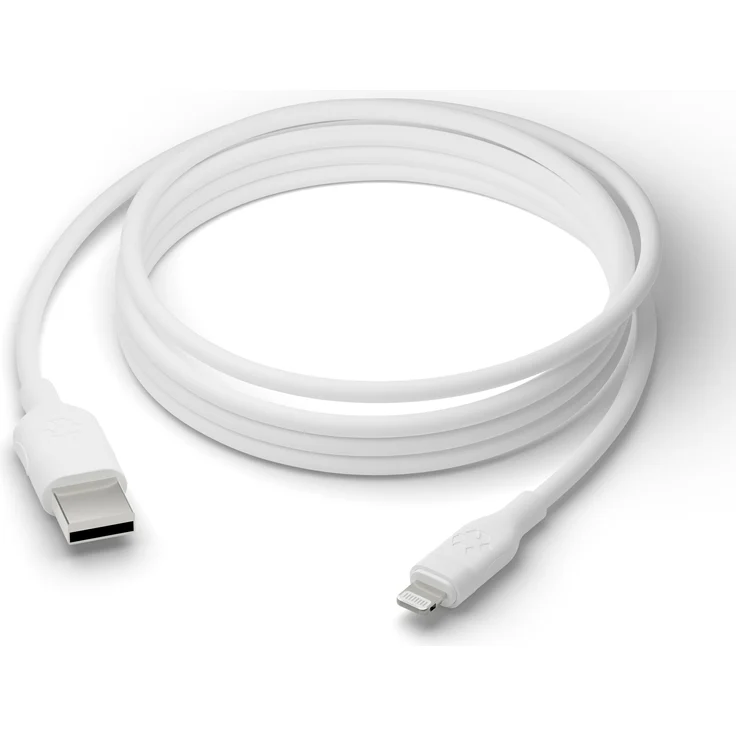 dbramante1928 CABLE - USB-A zu MFi, 2.5m, weißes Daten- und Ladekabel, 480 Mbps, GRS-zertifiziert