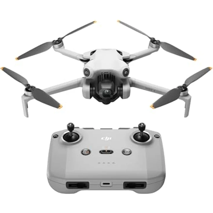 DJI Mini 4 Pro (DJI RC-N2 Fernsteuerung), faltbare Mini-Drohne mit 4K HDR-Videokamera für Erwachsene, unter 249 g, 34 Minuten Flugzeit, 20 km max. Video-Übertragungsreichweite, C0 – Bild 1