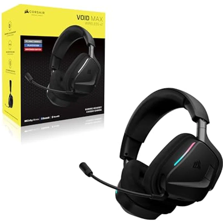 Corsair VOID MAX WIRELESS v2, Gaming Headset mit 7.1 Surround Sound, Kabellos, Schwarz – Bild 10