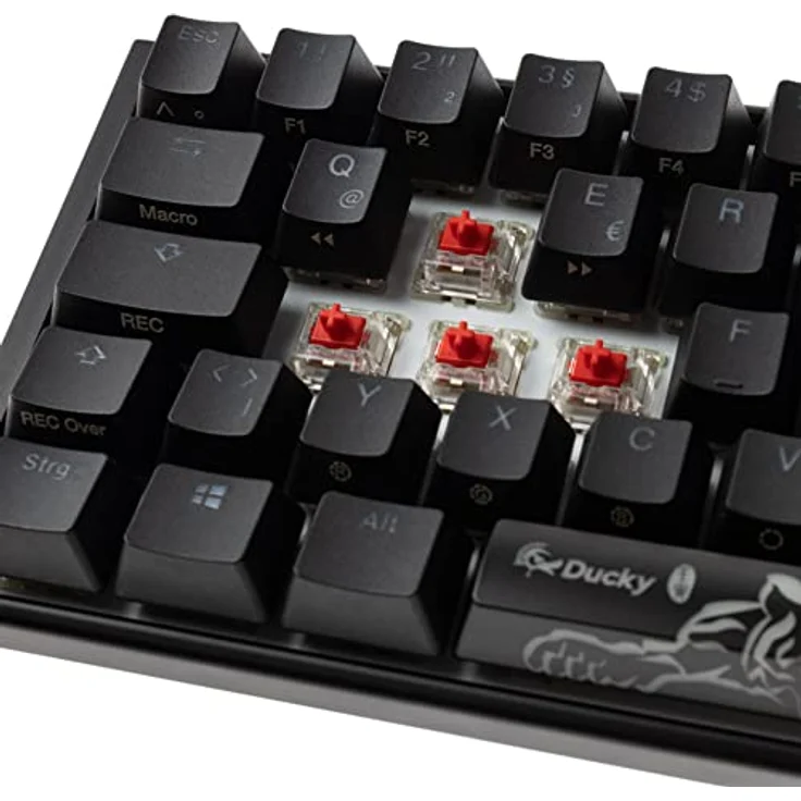 Ducky One 3 Classic Black/White Mini, Gaming-Tastatur, USB, Cherry MX Red, QWERTZ, schwarz (DKON2161ST-RDEPDCLAWSC1) – Bild 4
