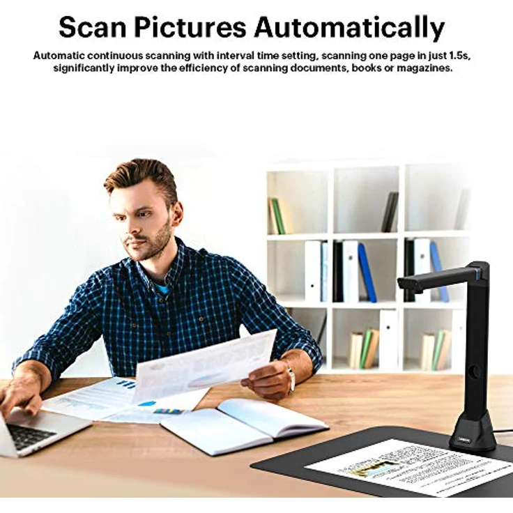 Viisan VK16 Dokumenten-und Buchscanner, A3-Vorlage digitalisiert blitzschnell, 16MP Sensor, OCR Texterkennung, Twain, Visualizer Windows & Mac – Bild 6