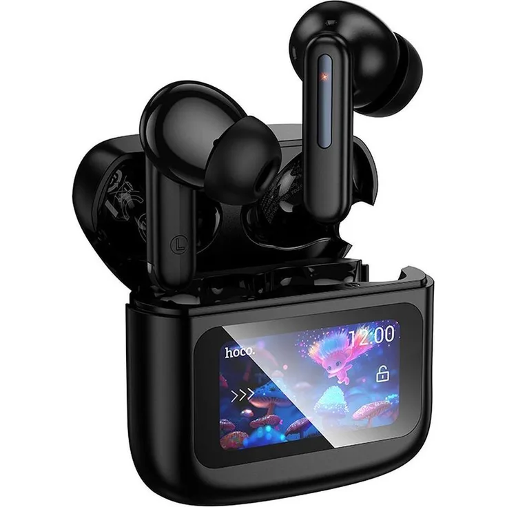 Hoco EQ14, kabellose Bluetooth Ohrhörer mit Touchscreen und 20 Stunden Akkulaufzeit, schwarz