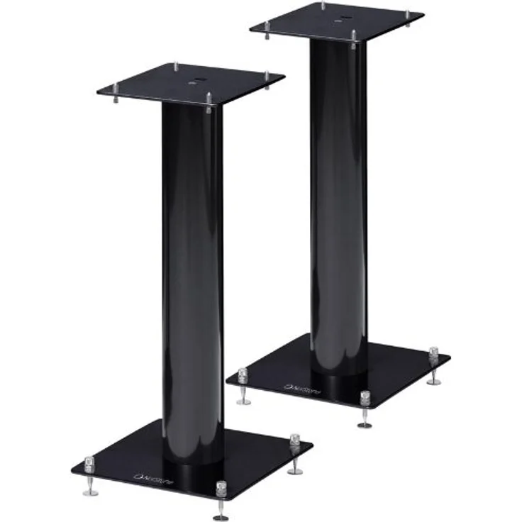 Norstone Lautsprecherständer Stylum, stabil aus Metall, bis 50kg belastbar, Paarpreis (Stylum 1 (50cm), Schwarz (matt)) – Bild 4