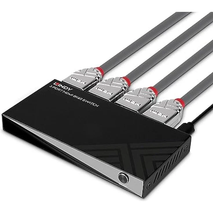 LINDY 3 Port HDMI 8K60 Switch, Hochwertiger Video-Switch für 8K Auflösung, grau – Bild 4
