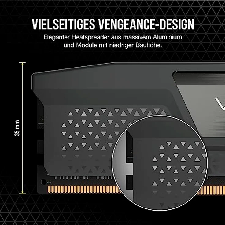 CORSAIR Vengeance DDR5 RAM 64GB (2x32GB) 6000MHz CL30 AMD Expo iCUE Kompatibel Computer Speicher - Grau (CMK64GX5M2B6000Z30) – Bild 5