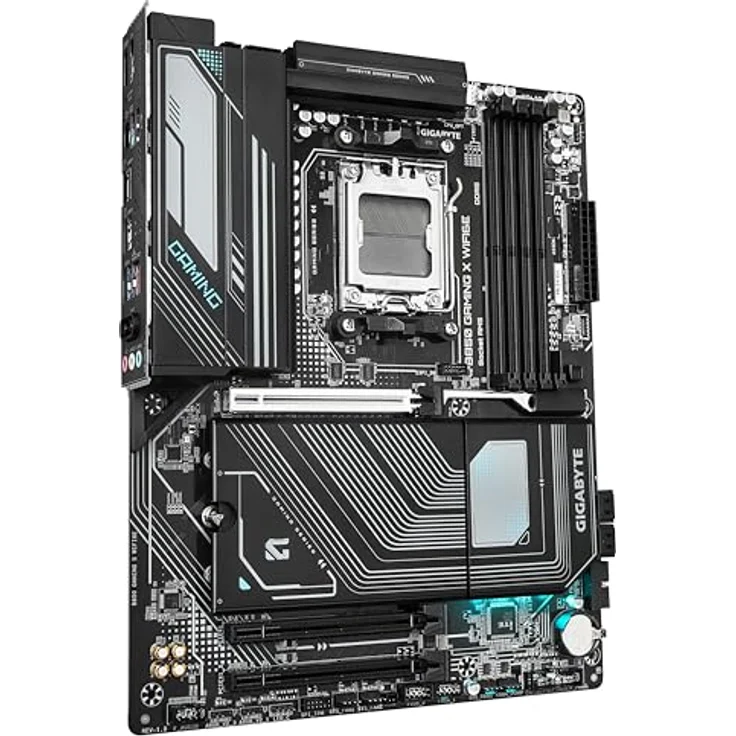 Gigabyte B850 Gaming X WIFI6E - Mainboard, AMD Ryzen 9000 Serie CPUs, 12+2+2 Phasen digitales VRM, bis zu 8200MHz DDR5 (OC), 1xPCIe 5.0 + 2xPCIe 4.0 M.2, 2.5G LAN, WiFi 6E, USB 3.2 Gen 2x2 – Bild 3
