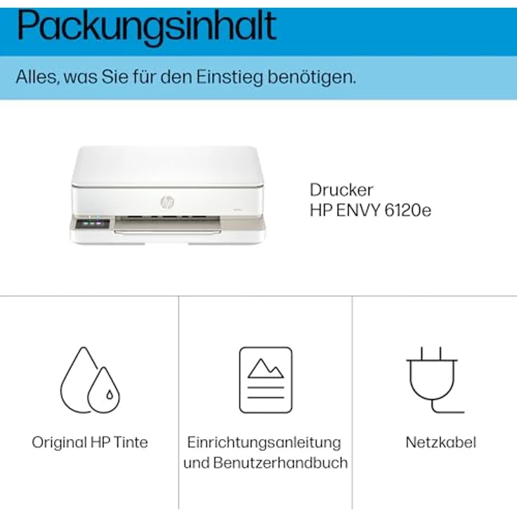 HP ENVY 6120e Multifunktionsdrucker, Wi-Fi, 6 Monate gratis Drucken mit HP Instant Ink, Beidseitiger Druck – Bild 4
