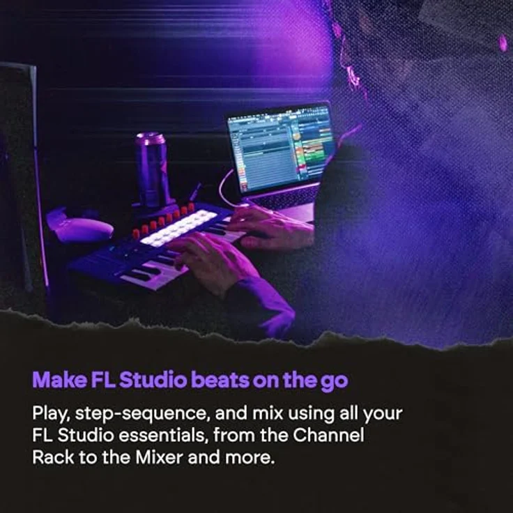 Novation FLkey 2 Mini 25, MIDI-Controller mit 25 Mini-Tasten, Arpeggiator und 16 Pads mit Aftertouch – Bild 5