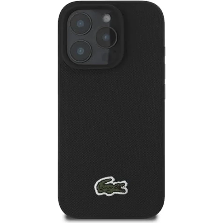 Lacoste Iconic Petit Pique Smartphone-Hülle für Apple iPhone 16 Pro Max, Schwarz, mit MagSafe-Kompatibilität und robustem Schutz – Bild 3