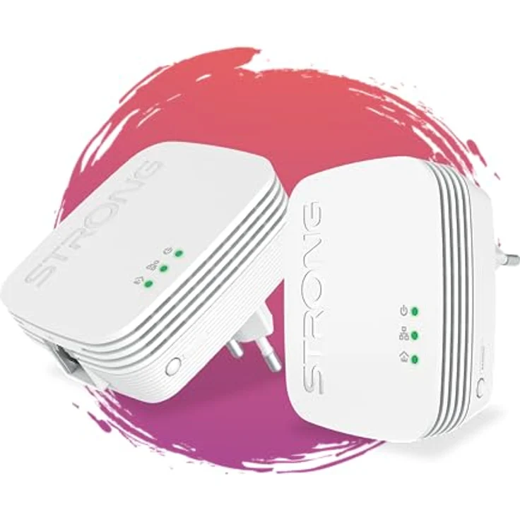 STRONG Powerline 600 KIT Mini mit 600 Mbits/s, Reichweite von 300m, 1x LAN Anschluss PowerLAN-Adapter, 2 Geräte für besten Empfang im ganzen Haus – Bild 2