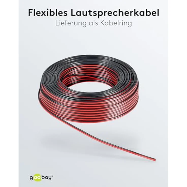 Goobay 67737 Lautsprecherkabel, 50 m rot-schwarz – Bild 5
