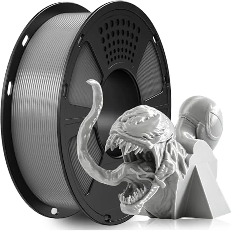 GIANTARM PLA Filament 1.75mm, 1kg Spule in Silber, hohe Präzision und Kompatibilität, vakuumverpackt – Bild 1
