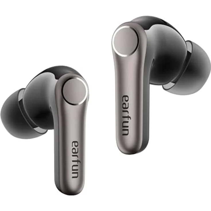 EarFun Air Pro 4+ Bluetooth Kopfhörer, Noise Cancelling, Hi-Res Audio, 54 Std. Akku, Multipoint, IP55, schwarz – Bild 1
