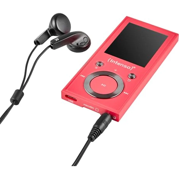 Intenso Video Scooter BT MP3 Player, 64 GB microSD, Bluetooth 5.0, 1,8 Zoll Farbdisplay, bis 18h Akku, pink, inkl. Kopfhörer – Bild 1