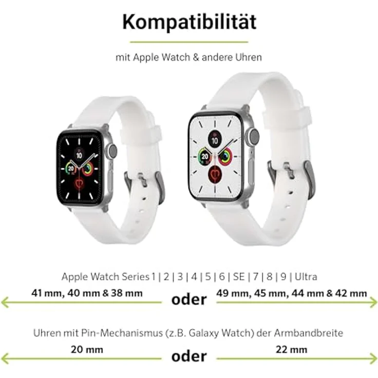 Artwizz WatchBand Silicone für Apple Watch 38/40mm - Weiss Wearables-Zubehör – Bild 5