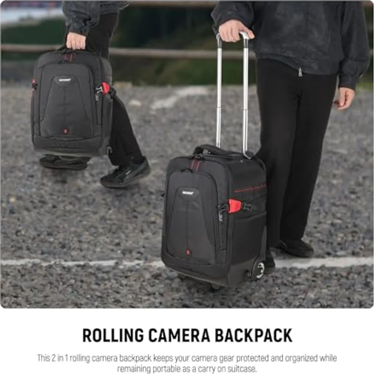 NEEWER 2 IN 1 Rolling Camera Backpack – Bild 4