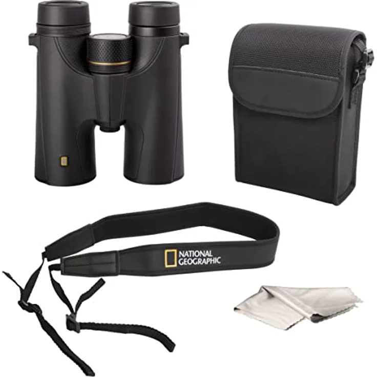 National Geographic Fernglas Explorer 8x42, wasserdicht, 8-fache Vergrößerung, BaK-4-Glas, Mehrschichtvergütung, Twist-up-Augenmuscheln – Bild 3